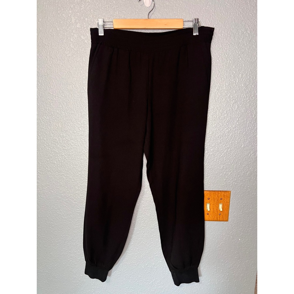 Sanctuary Black Elastic Waist Jogger Pants Womens XS Tapered Cuffed Trousers